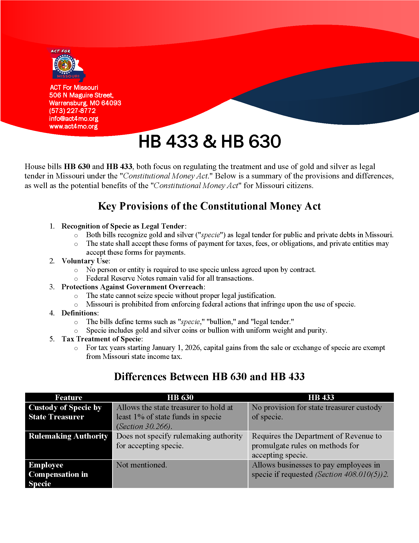 SB 433 & SB 630
